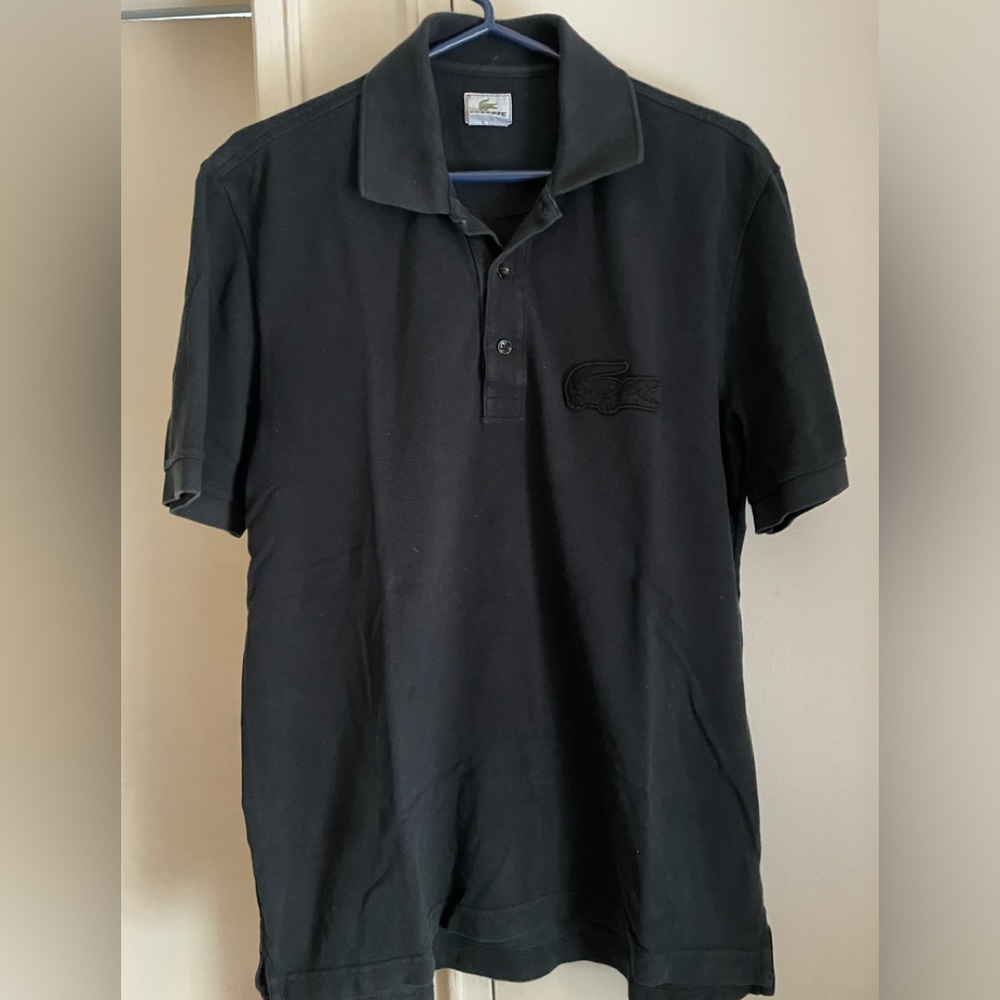 Lacoste Regular Fit Vintage washed Polo Shirt w/ oversized crocodile logo